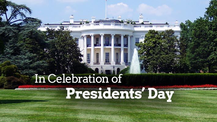 In celebration of President's Day. A view of the White House.