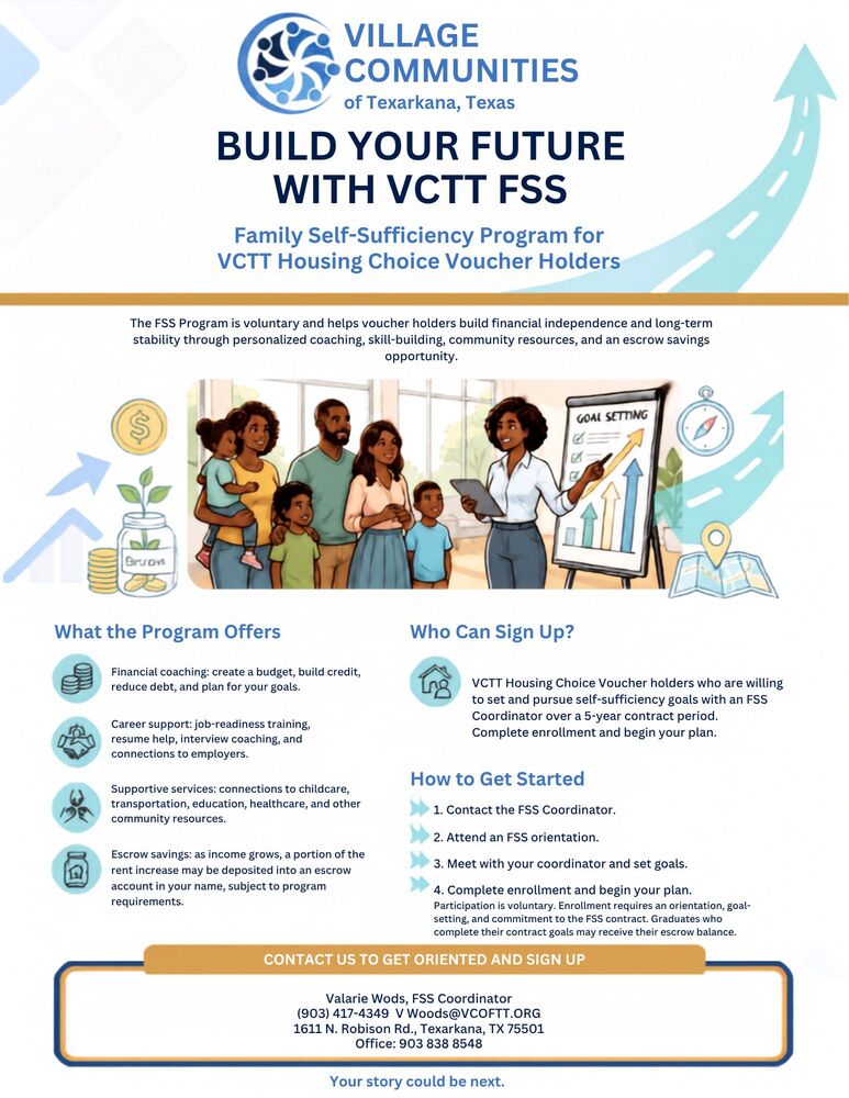 VCOTT FSS Program flyer. All information as listed below.