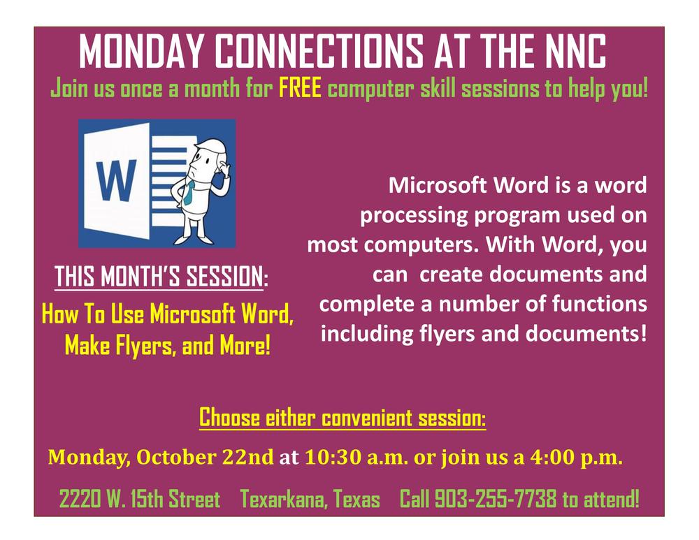 NNC Monday Connections October 2018 Flyer.jpg