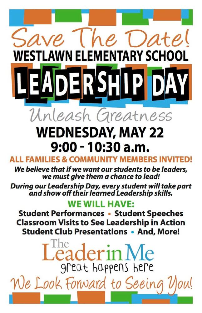 Westlawn Leadership Day flyer 2019