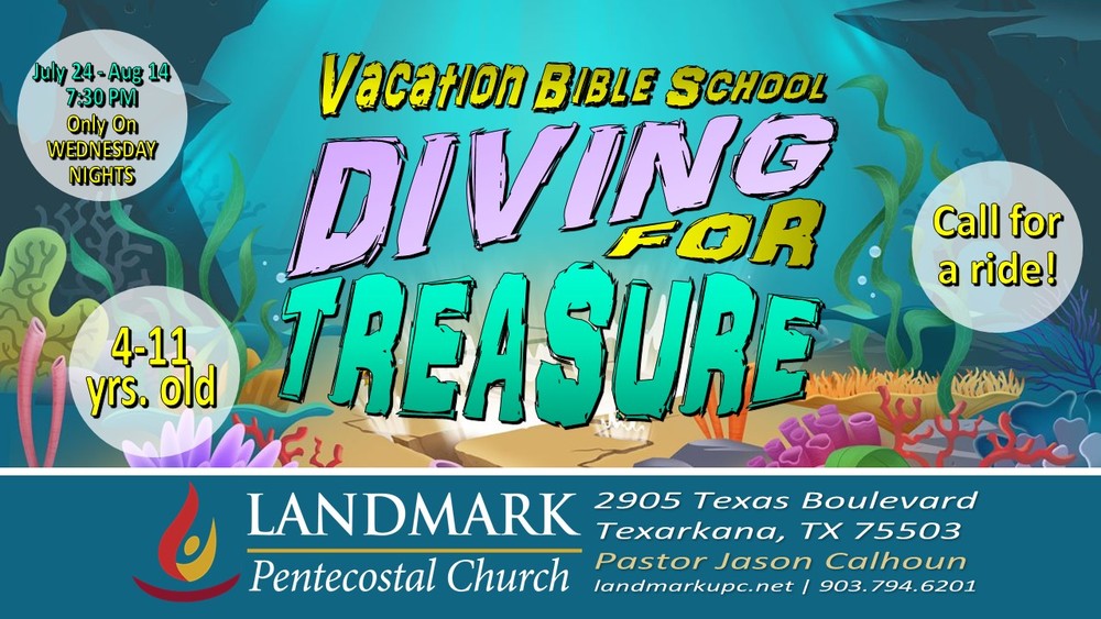 Landmark Pentecostal Church VBS flyer 2019