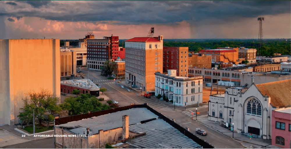 Texarkana Downtown Drone View