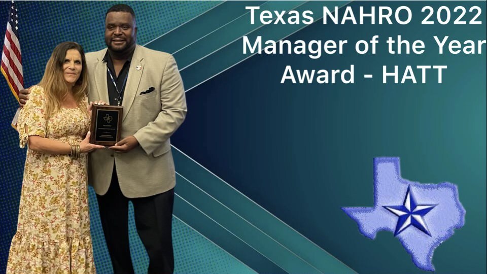 Texas NAHRO 2022 Manager of the Year Award HATT