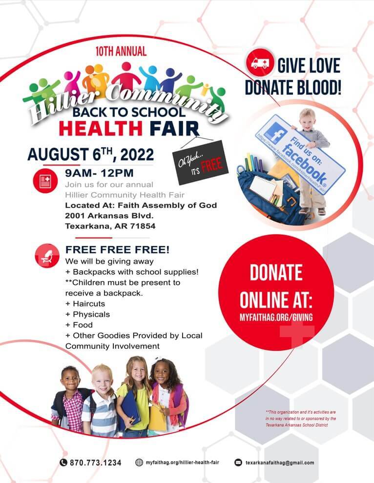 Hillier Health Fair Flyer. All content as listed above.