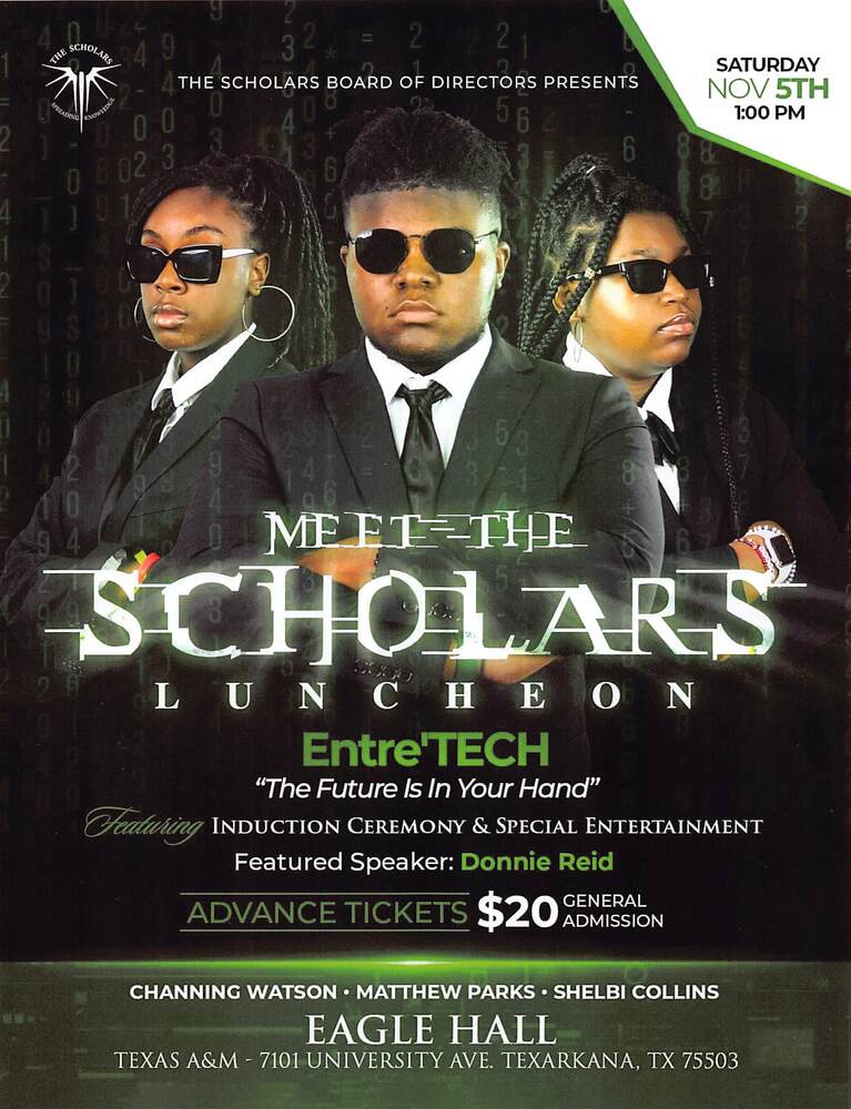 Meet the Scholars Luncheon Flyer; all information as listed above.