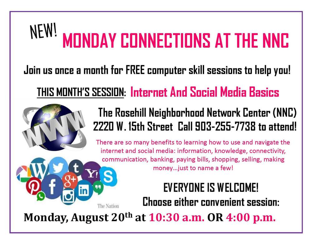 NNC Monday Connections Flyer August 2018