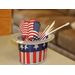 View of an American flag hat filled with American flags