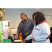 Two people admiring gifts