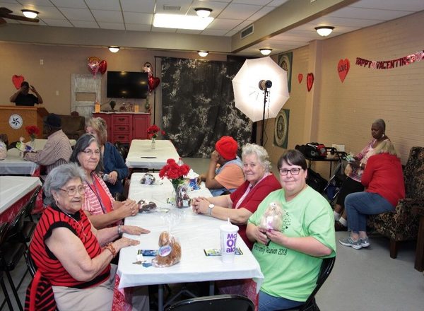 6 ladies sitting at table