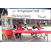 Mt. Pisgah Baptist Church table with popcorn maker