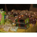 Goody bags spread out on a table