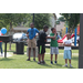 Four children playing at a park