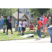 A group of people having fun outside