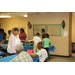 Group of people eating at a table