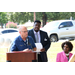 A man speaking at the groundbreaking ceremony