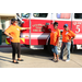 Posing with Texarkana Fire Department truck