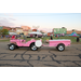 Pink Jeep with trailer