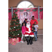 Santa posing with family of five