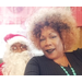 Santa with grown woman on his lap for picture