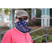 Person wearing bandana as mask