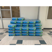 Cases of donated water bottles