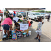 Parents and children at the Bridging the Gap Ministries booth